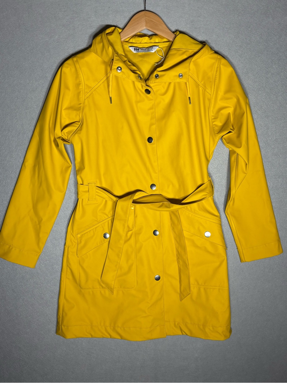 Helly Hansen Bright Yellow Hooded Kirkwall II Rain Jacket Coat